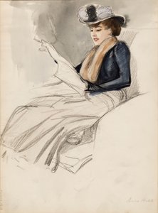 Istuva nainen, Aino Ackté tekijältä Albert Edelfelt