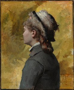 Nuori nainen harmaissa tekijältä Albert Edelfelt