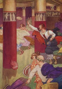Shakespeare: Timon Ateenalainen (väri litho) tekijältä Albert Edward Jackson