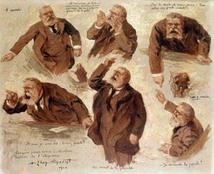 Jean Jauresin eri ilmaisuja, 1910 tekijältä Albert Eloy Vincent