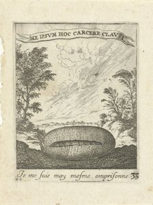 Maisema cocoonilla Moralising Love Emblems (sarjan nimi) Devises et emblesmes d