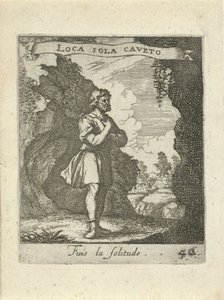 Mies luolassa Moralising Love Emblems (sarjan nimi) Devises et emblesmes d