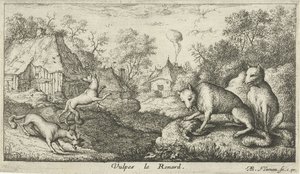 Ketut Vulpes le Renard (otsikko esineessä) Eri eläinlajit (sarjan nimi) tekijältä Albert Flamen
