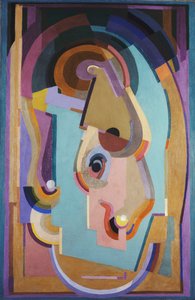 Violetti ja vihreä koostumus; Composition Violet et Vert (violetti ja vert)