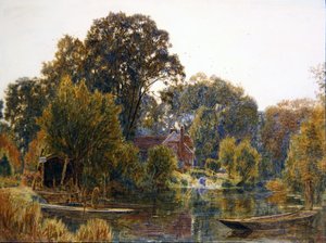 Haapapuut syksyllä tekijältä Albert Goodwin