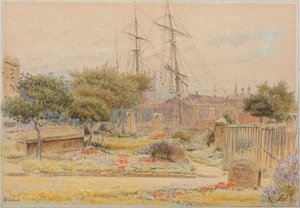 Bristol (akvarelli, tussi ja muste sävytetylle paperille). tekijältä Albert Goodwin