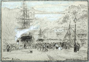 Clifton, Bristol (muste, liitu ja bodycolour) tekijältä Albert Goodwin