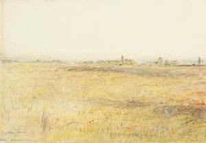 Maissipellot, Hooe. Bexhill on Sea (akvarelli ja muste). tekijältä Albert Goodwin
