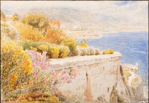 Monaco (akvarelli) tekijältä Albert Goodwin