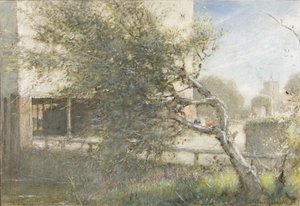 Sturry Nr Canterbury, n. 1860-n. 1932 (akvarelli ja vartaloväri paperille) tekijältä Albert Goodwin