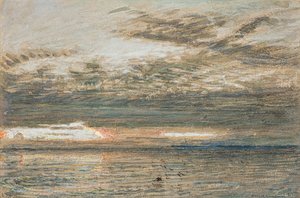 Auringonlasku meren yllä tekijältä Albert Goodwin