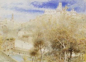 Fonte Branda, Siena, 1905 tekijältä Albert Goodwin