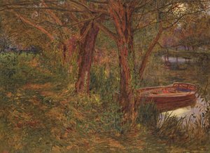 The River at Dusk (wc vartalovärillä paperilla) tekijältä Albert Goodwin