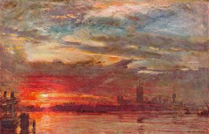 Westminsterin auringonlasku, 1900