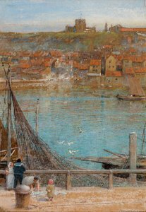 Whitby, päiväämätön (akvarelli, guassi paperille). tekijältä Albert Goodwin