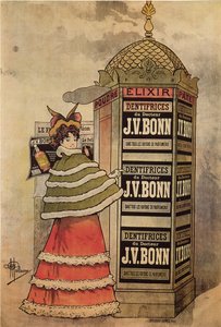 Tohtori J. V. Bonnin eliksiiri-hammastahnat, 1893 tekijältä Albert Guillaume