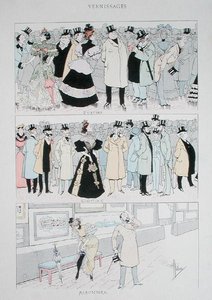 Gallerian avajaiset, n. 1900 (värilitho) tekijältä Albert Guillaume