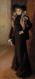 Oopperalaulaja Aino Acktén muotokuva 1876-1944, 1901. tekijältä Albert Gustaf Aristides Edelfelt