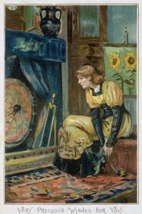 Very Precious Wishes For You, Victorian Christmas Card, julkaisija Hildesheimer und Faulkner, Lontoo, noin 1880