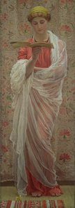 Lukija, n. 1877 (öljy kankaalle) tekijältä Albert Joseph Moore