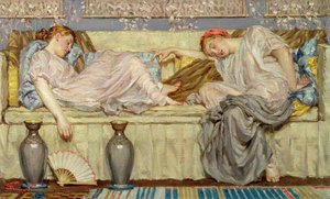 Helmet (tutkimus), n. 1875 (öljy kankaalle) tekijältä Albert Joseph Moore