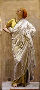 Study for Birds, n. 1878 (öljy & kynä kahdella kankaalla) tekijältä Albert Joseph Moore