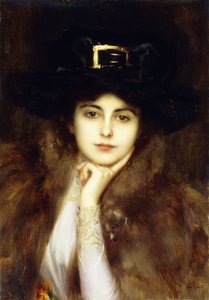 Muotokuva tyylikkäästä naisesta, tekijältä Albert Lynch