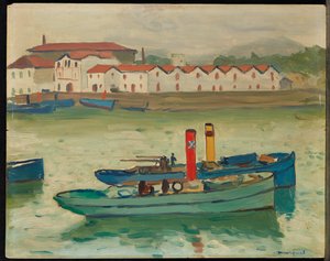 Saint-Jean-de-Luz, Kalastusvene (öljy paneelissa) tekijältä Albert Marquet