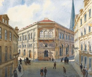 ""Riian pörssin muotokuva Latviassa"" (Riian pörssin näkymä) Albert Benois