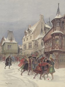 Lumitaistelu Romorantinissa, kuningas loukkaantui Saint-Polin talon hyökkäyksessä