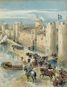 Kahdeksas Italian sota (1536-1538): Aigues Mortesin (tai Aigues Mortesin treven) haastattelu 14. heinäkuuta 1538, Ranskan kuninkaan Francois I:n (1494-1547) ja Espanjan kuninkaan Kaarle V:n (1500-1558) tapaaminen ja Pyhän Rooman valtakunnan keisari germaan tekijältä Albert Robida