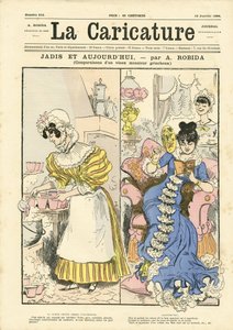 Albert Robidan (1848-1926) kuvitus La Caricaturen (1880) kanteen tekijältä Albert Robida