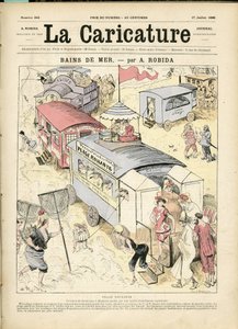 Albert Robidan (1848-1926) kuvitus La Caricaturen (1880) kanteen tekijältä Albert Robida