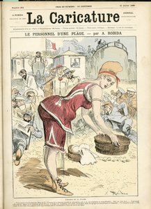Albert Robidan (1848-1926) kuvitus La Caricature -peittoon (1880) tekijältä Albert Robida