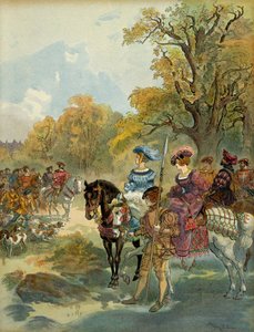 Francois I:n kuninkaallinen metsästys (1494-1547). Kuva tekijältä Albert Robida