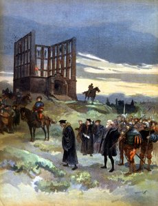 Superintendantti Semblancayn hirttäminen (1527) tekijältä Albert Robida