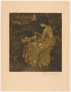 Dona alimentant un nen en un bressol de farinetes tekijältä Albert Roelofs (signed by artist)