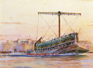 Assyrian kaleeri, Albert Sebillen (1874-1953) akvarelli.