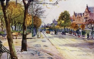 Lord Street, Southport (väri litho) tekijältä Albert Woods