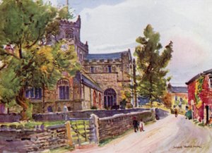 Priory Church, Cartmel (väri litho)