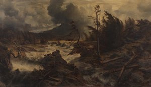 Ukkosmyrsky korkeilla vuorilla tekijältä Albert Zimmermann