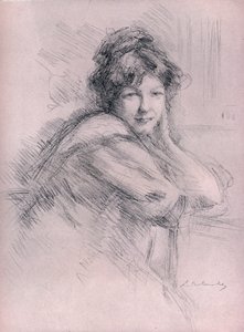 Litografia muotokuva naisesta, n. 1905