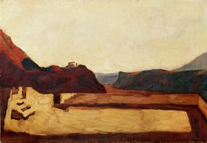 Am Kalvarienberg bei Bozen - Kalvary lähellä Bolzanoa, Italia (maalaus kankaalle)