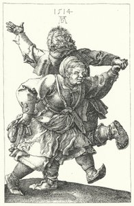 Talonpoikaispariskunta tanssii tekijältä Albrecht (after) Durer or Duerer