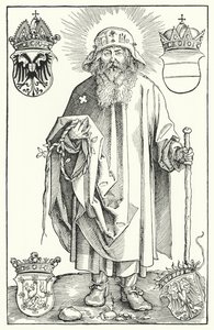 St Coloman (kaiverrus) tekijältä Albrecht (after) Durer or Duerer