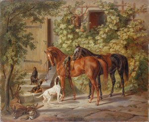 Hevoset kuistilla, 1843.
