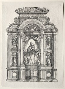 Alttari kauniin Regensburgin Marian kanssa, 1520. tekijältä Albrecht Altdorfer