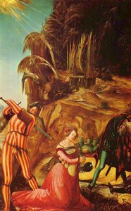 Pyhän Katariinan mestaaminen tekijältä Albrecht Altdorfer
