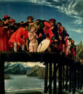 Saksa: Brückensturz des hl. Florian Pyhän Florianuksen marttyyrius tekijältä Albrecht Altdorfer