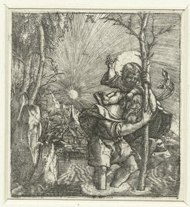 Pyhä Christopher tekijältä Albrecht Altdorfer